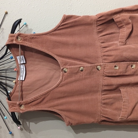 Two-Twenty Collection Vintage Corduroy Button Jumper Dress Sleeveless SML y2k - Picture 2 of 11